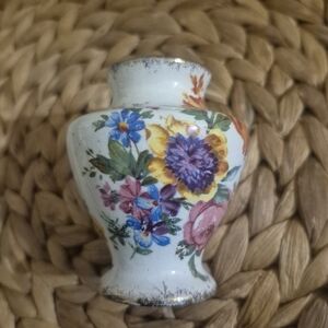 Vintage Floral Mini Vase By James Kent Longton-England